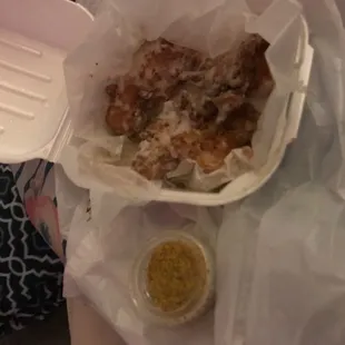 this is just backwards! How tf do you put the lemon pepper on the side &amp; not on my wings.. like hot ranch?! Ew