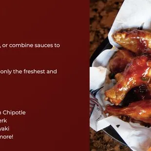 the ingredients of the chicken wings