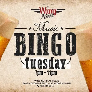 Tuesday bingo 7-11