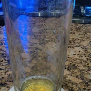 sitting here for 10 minutes with empty glass. 1 person in the restaurant and zero service...