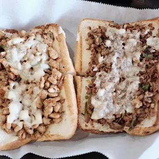 Philly chicken + Philly beef sandwiches!