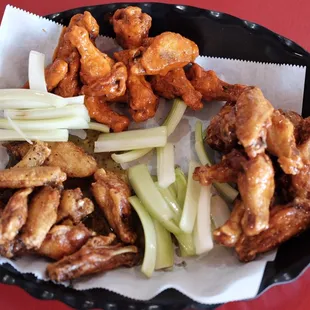 Hot + Lemon Pepper + Teriyaki wings!