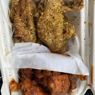 chicken in a styrofoam container
