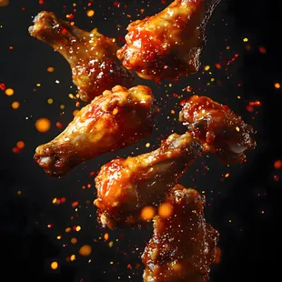 chicken, poultry, bbq wings, fried chicken wings, bbq chicken, chicken wings and fried chicken, food, fried chicken, chicken wings