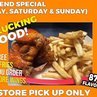 Weekend Special Wings Offer.