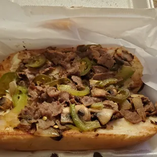Wings 88 does it right. Bread is soft, sturdy enough to hold the ingredients. It's what I imagine cheesesteak to be.