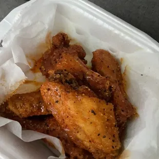 Hot lemon pepper wings