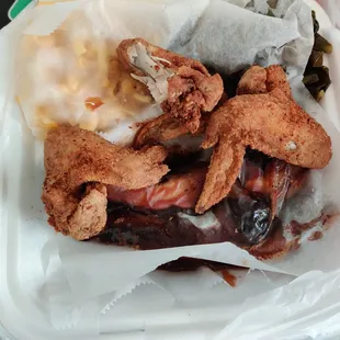 a basket of fried food