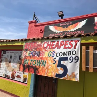 the front of the restaurant