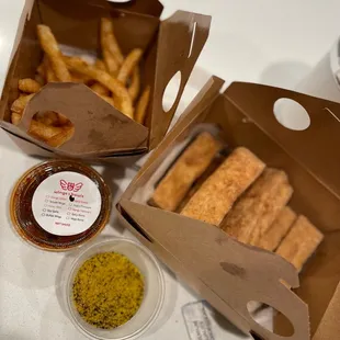 a variety of food items