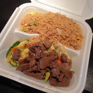 Hibachi steak fried rice