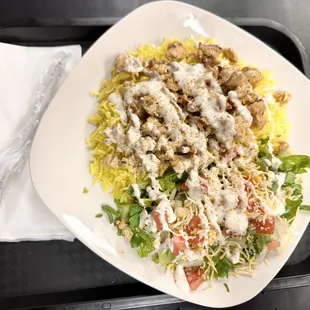 Yellow rice and chicken