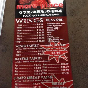 menu, pizza