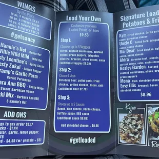 Menu updated prices as of 02.27.2021