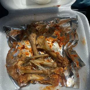 Cleaned the bones dry sauce soooooo good.