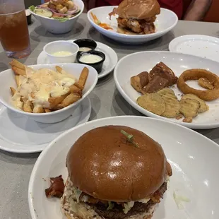 Black and blue burger