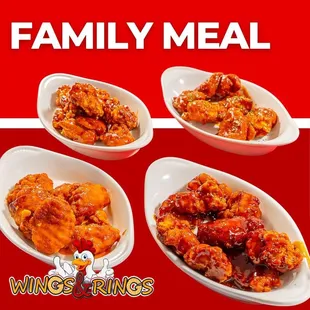 chicken wings and fried chicken