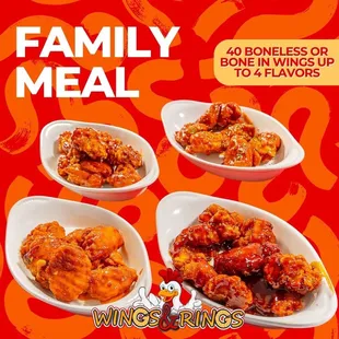 chicken wings and fried chicken