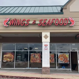 the front of the restaurant