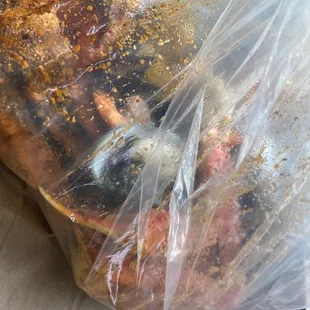 the inside of a plastic bag