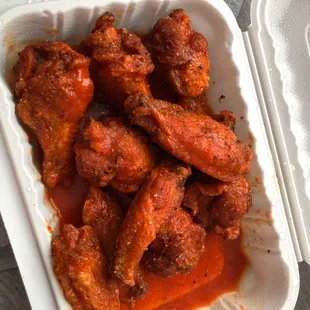 Hot lemon pepper wings