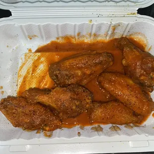 Extra Hot with lemon pepper seasoning.