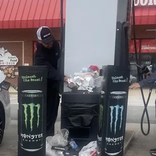 Garbage overflowing