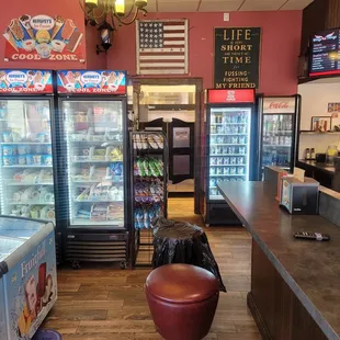 the inside of a restaurant