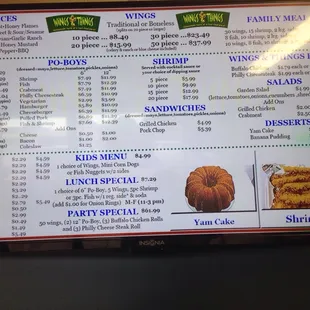 Here is the currant menu