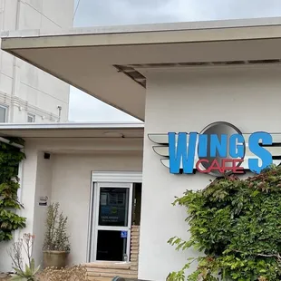 the front of the restaurant