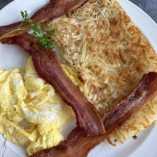 2 Large Eggs with Bacon