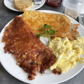 2 Large Eggs with Corned Beef Hash
