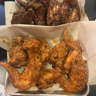 24 Bone - In Wings and 2 Large Sides Buffalo  Bbq  Lemon pepper