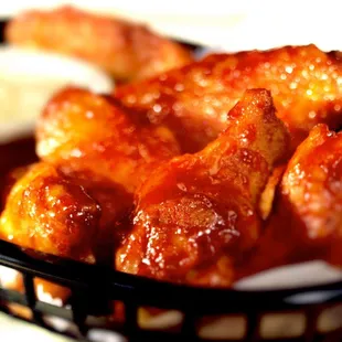 a closeup of a basket of food