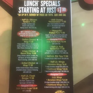 Lunch Specials