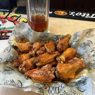 15 hot buffalo wings