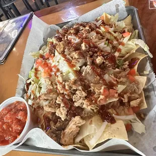 Loaded nachos. Ginormous portions!
