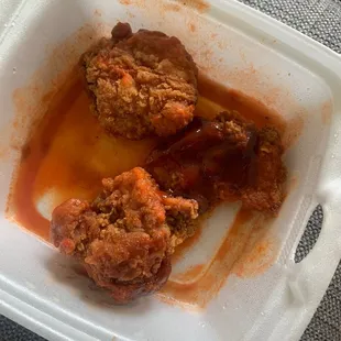 Hot honey bbq wings
