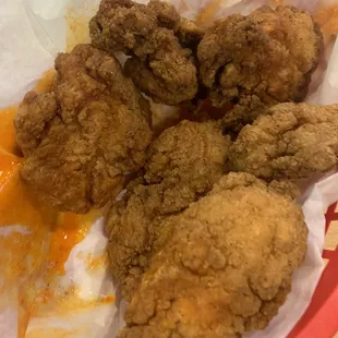 a basket of fried chicken