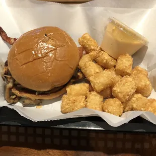 The Baron Sandwich with tots!