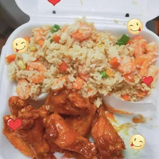 Wings combo with rice