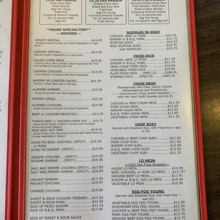 Menu side 2