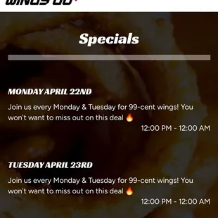 Weekly Specials. 4/2024. Verify prices on website.