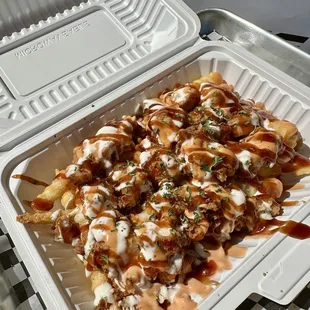 BBQ chicken loaded fries