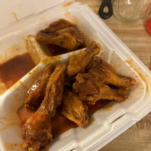 Hot honey chicken wings