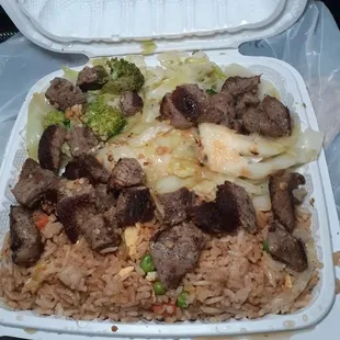 Steak hibachi with fried rice