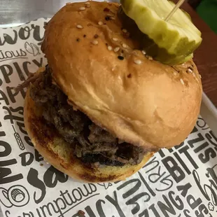 Brisket sandwich. Very good.