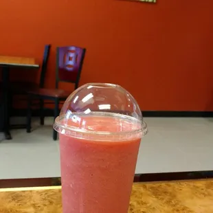 Strawberry smoothie.