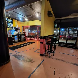 the inside of a restaurant