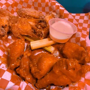 Original Buffalo Style Chicken Wings &amp; Garlic Parm Wings